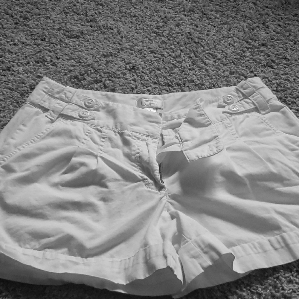 Ann Taylor Loft- white shorts